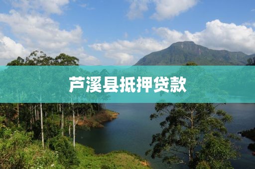 芦溪县抵押贷款