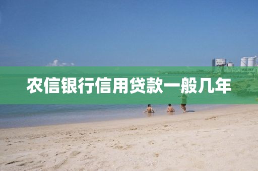 农信银行信用贷款一般几年