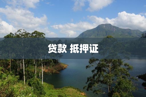 贷款 抵押证