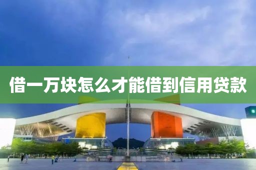 借一万块怎么才能借到信用贷款