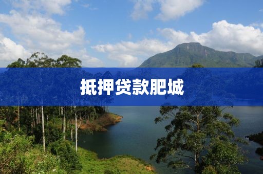 抵押贷款肥城