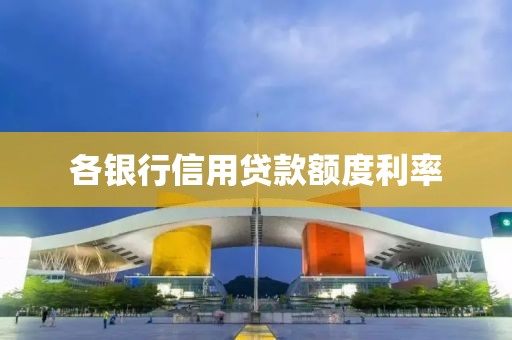 各银行信用贷款额度利率