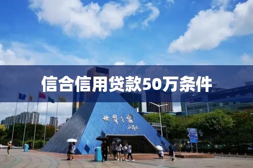 信合信用贷款50万条件