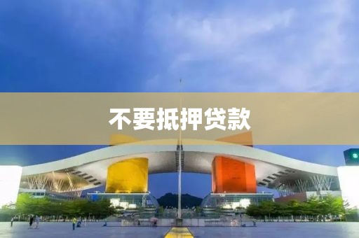 不要抵押贷款