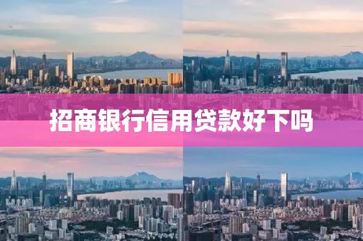 招商银行信用贷款好下吗