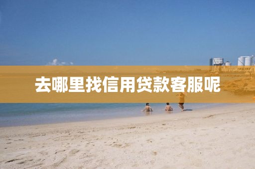 去哪里找信用贷款客服呢
