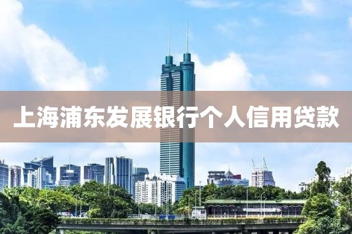 上海浦东发展银行个人信用贷款