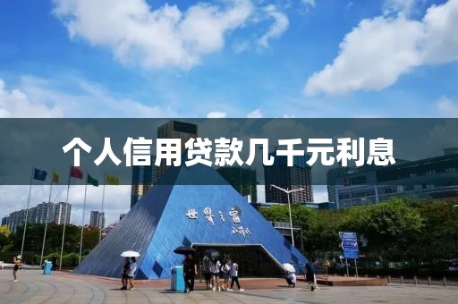个人信用贷款几千元利息