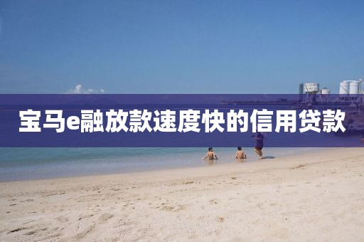 宝马e融放款速度快的信用贷款