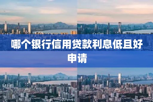 哪个银行信用贷款利息低且好申请