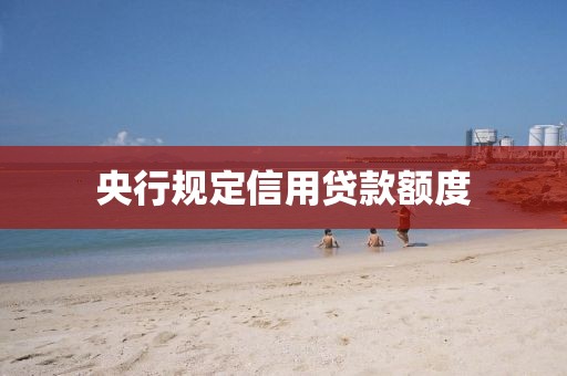 央行规定信用贷款额度