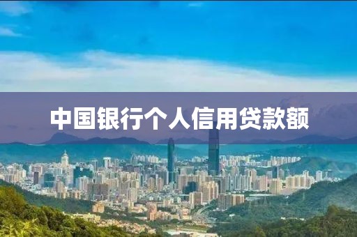 中国银行个人信用贷款额