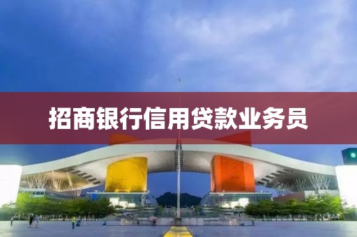 招商银行信用贷款业务员