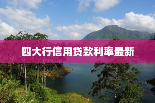 四大行信用贷款利率最新