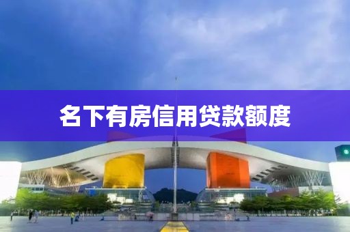 名下有房信用贷款额度