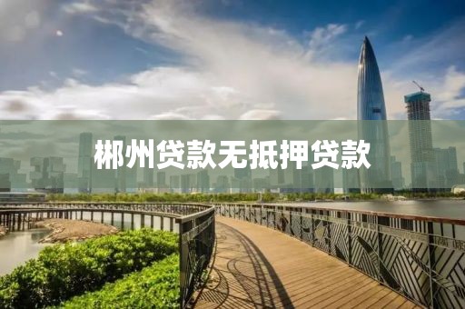 郴州贷款无抵押贷款