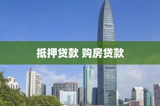 抵押贷款 购房贷款
