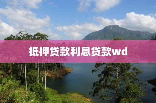 抵押贷款利息贷款wd