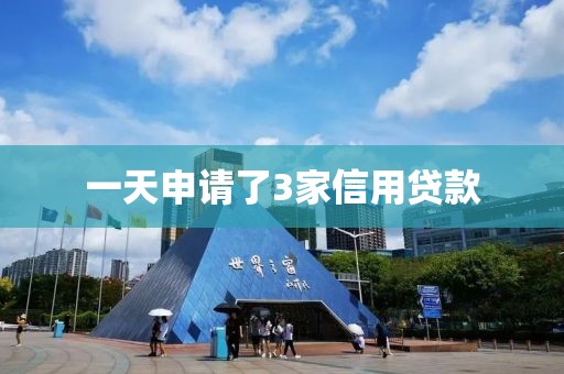 一天申请了3家信用贷款