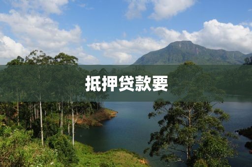 抵押贷款要