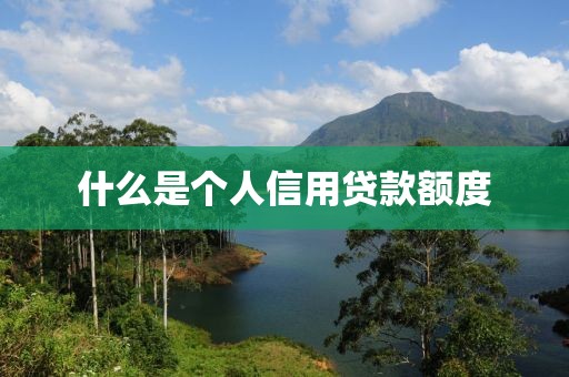 什么是个人信用贷款额度