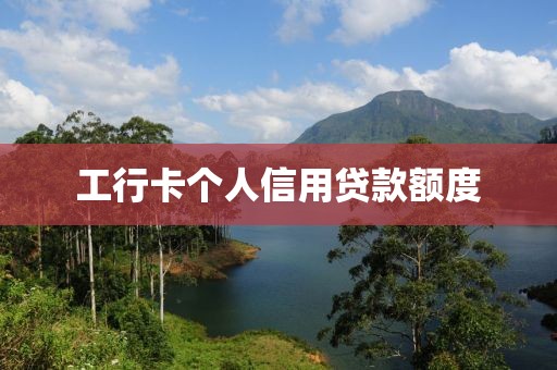 工行卡个人信用贷款额度