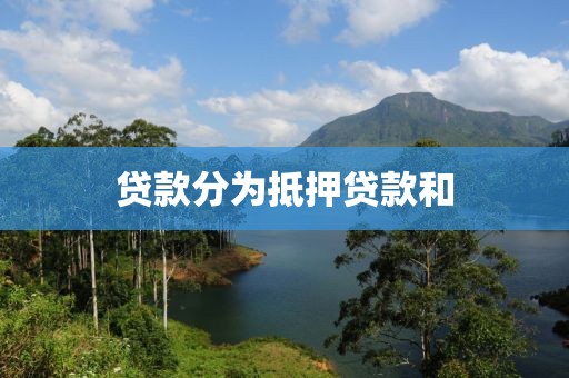 贷款分为抵押贷款和