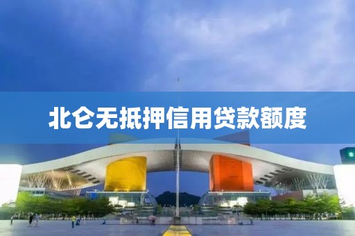 北仑无抵押信用贷款额度