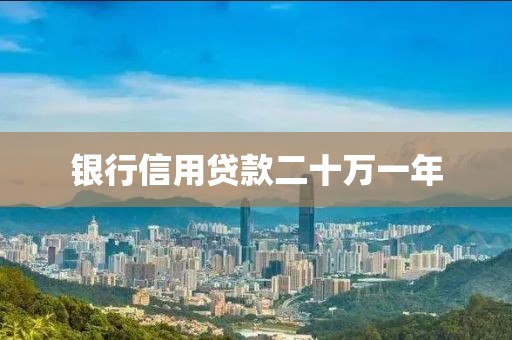 银行信用贷款二十万一年