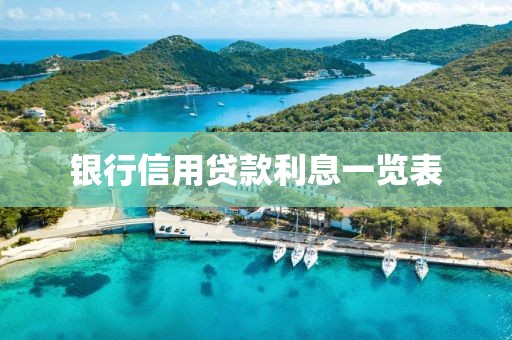 银行信用贷款利息一览表