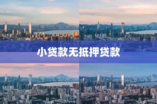 小贷款无抵押贷款