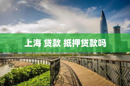 上海 贷款 抵押贷款吗