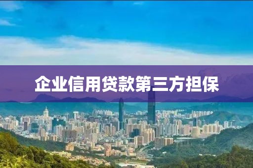 企业信用贷款第三方担保