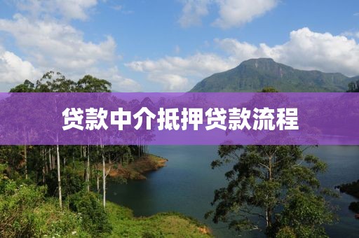 贷款中介抵押贷款流程