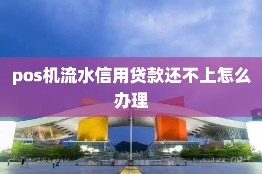 pos机流水信用贷款还不上怎么办理