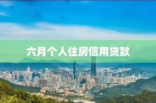 六月个人住房信用贷款