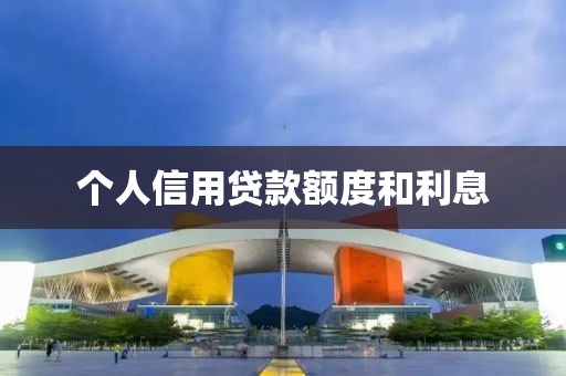 个人信用贷款额度和利息
