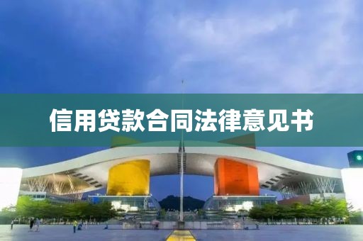信用贷款合同法律意见书
