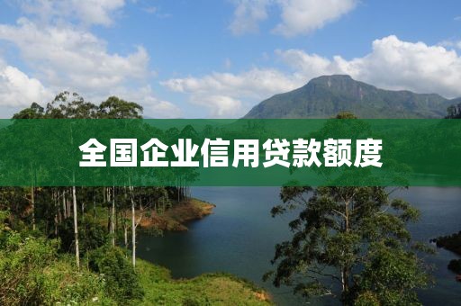 全国企业信用贷款额度