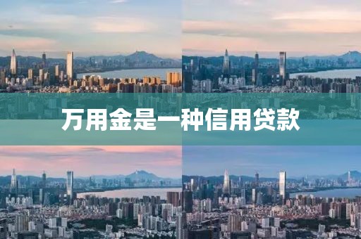 万用金是一种信用贷款