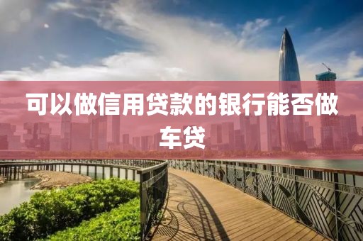 可以做信用贷款的银行能否做车贷