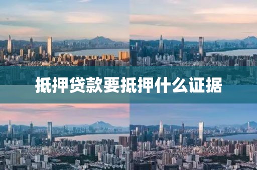 抵押贷款要抵押什么证据
