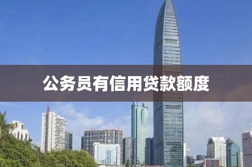 公务员有信用贷款额度