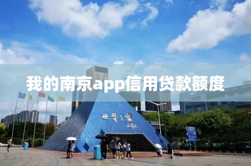 我的南京app信用贷款额度