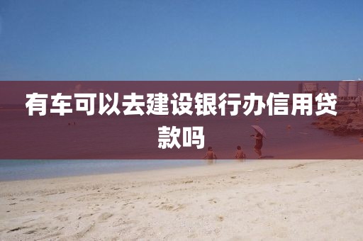 有车可以去建设银行办信用贷款吗