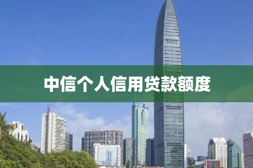 中信个人信用贷款额度