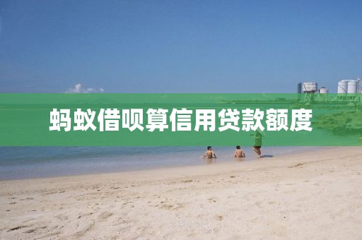 蚂蚁借呗算信用贷款额度