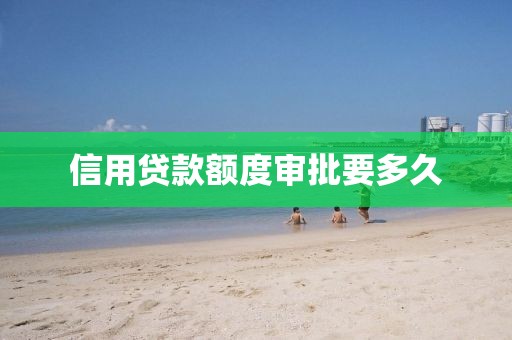 信用贷款额度审批要多久