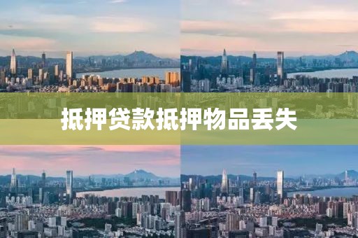 抵押贷款抵押物品丢失