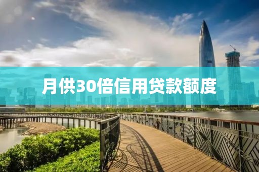 月供30倍信用贷款额度